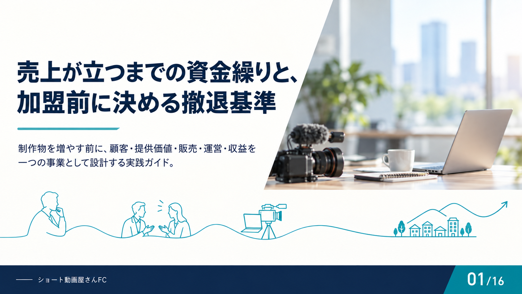 売上が立つまでの資金繰りと、加盟前に決める撤退基準の表紙