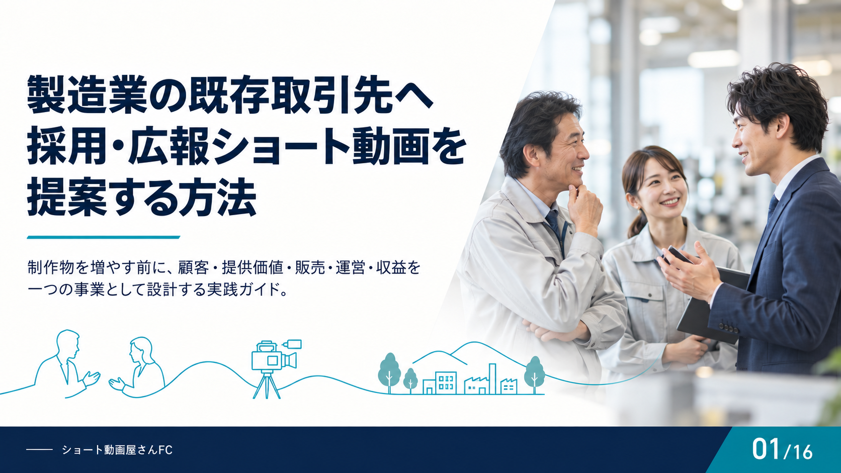製造業の既存取引先へ採用・広報ショート動画を提案する方法の表紙