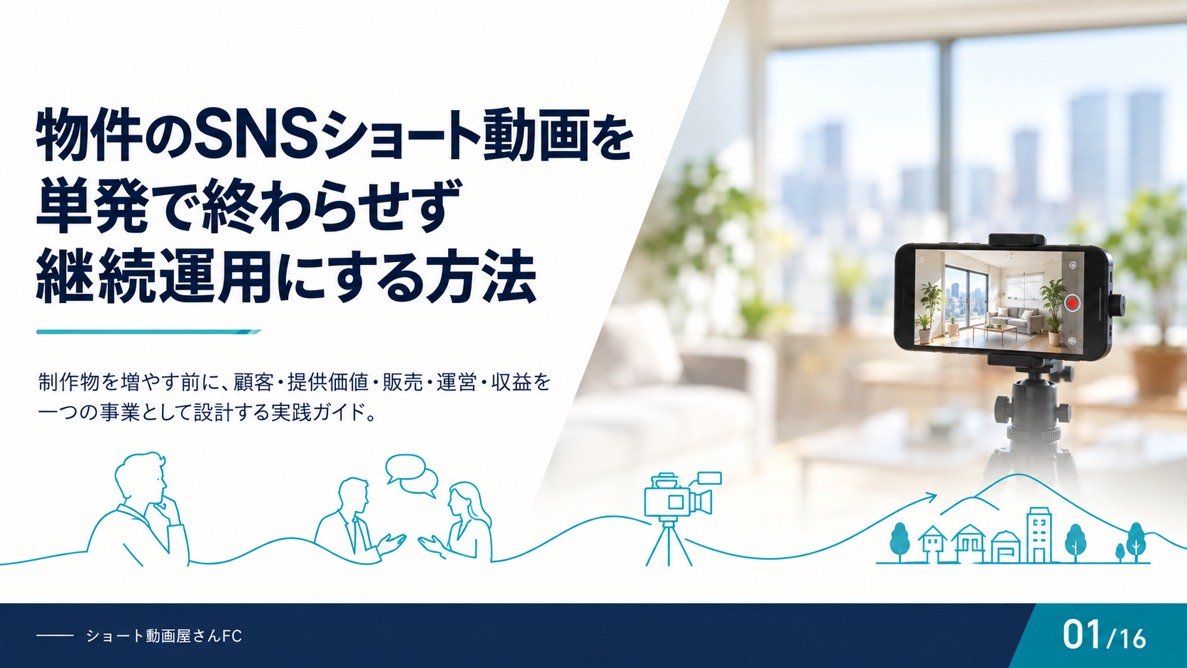 物件のSNSショート動画を単発で終わらせず継続運用にする方法の表紙