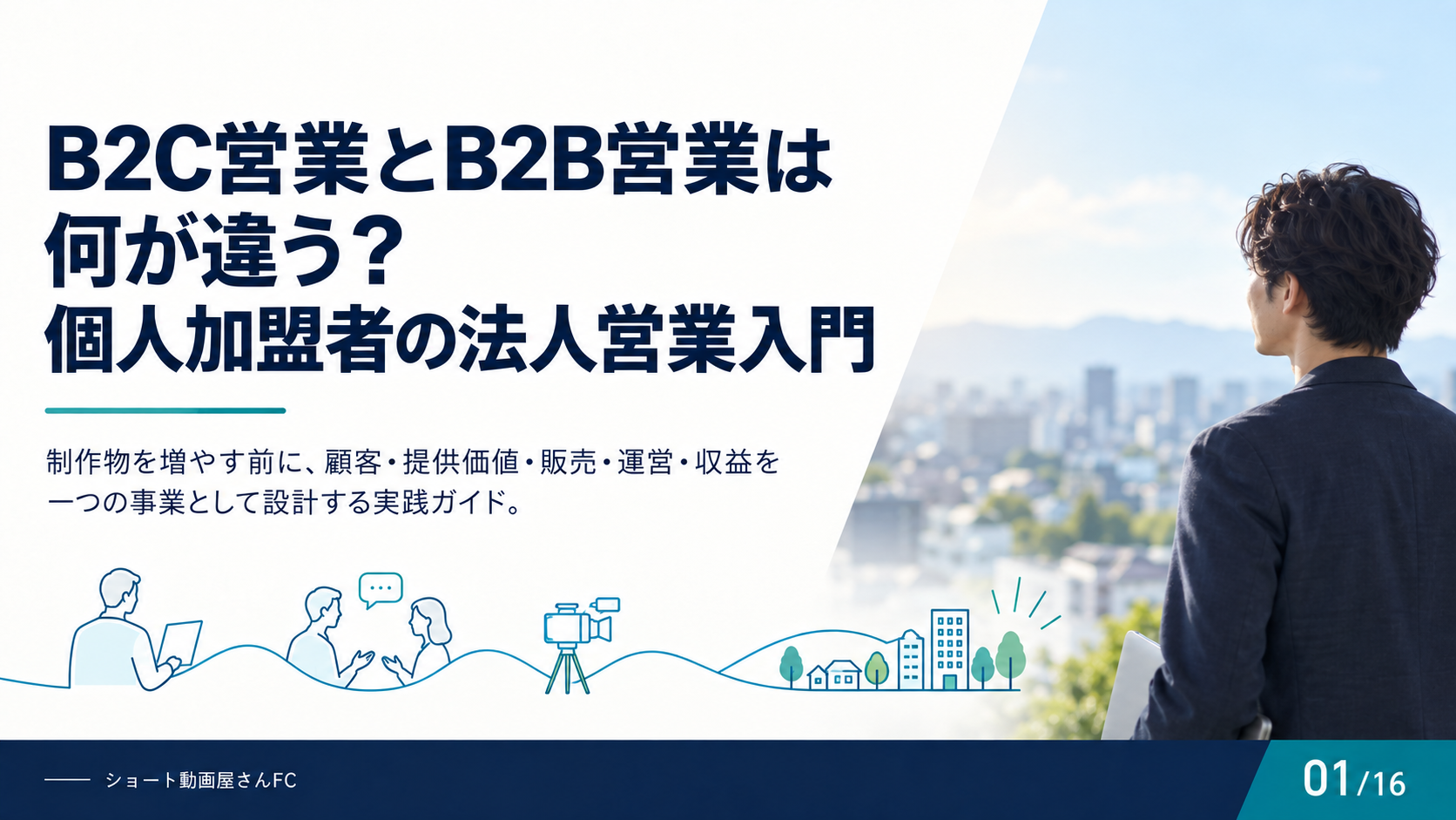 B2C営業とB2B営業は何が違う？個人加盟者の法人営業入門の表紙